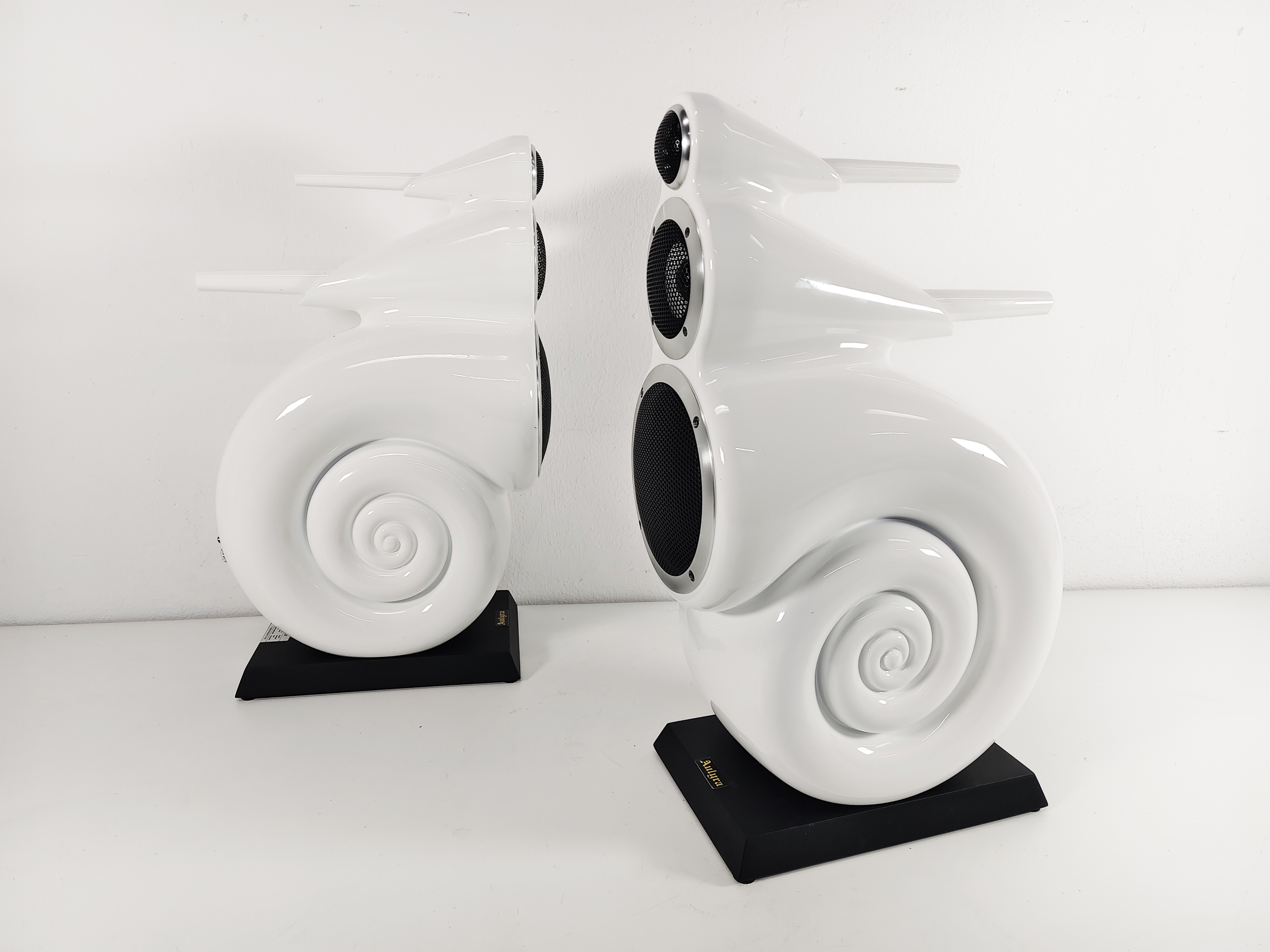 altavoz sonido caracola nautilus fibra blanco 49.2x18x28 1 pareja